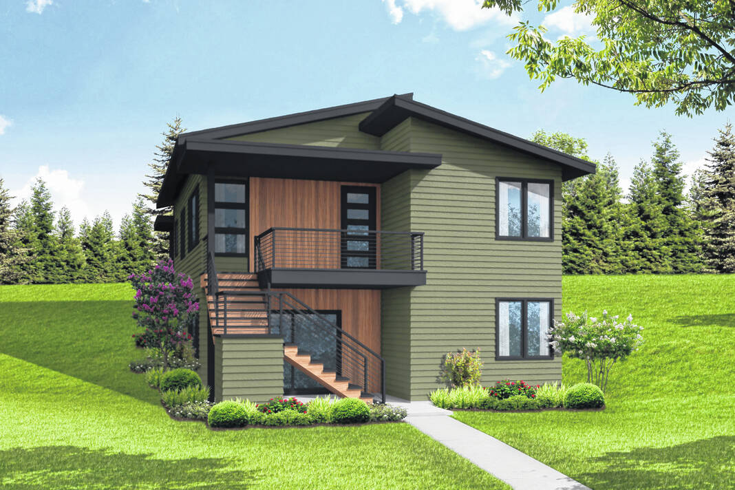 Narrow lot ‘Creston’ home design offers reverse living