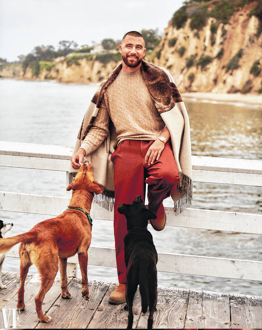 In Vanity Fair, Travis Kelce explains why he loves fashion. See what he  wore 