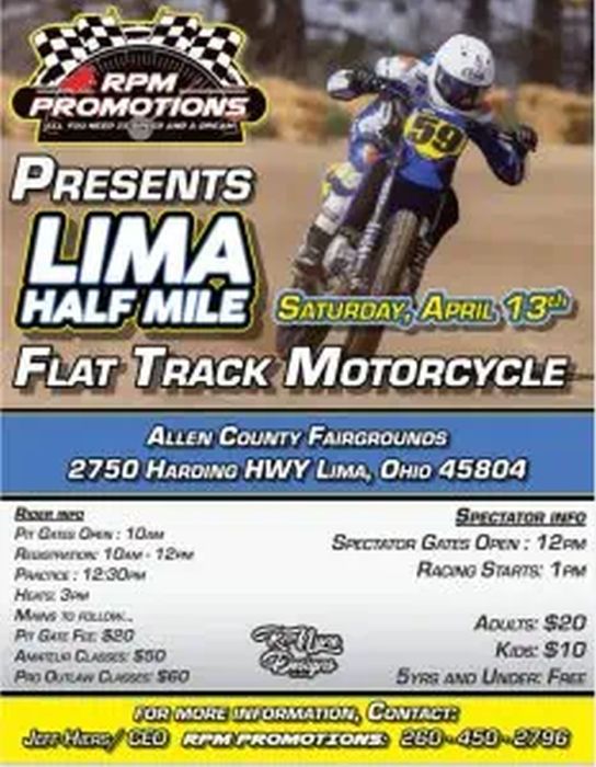 Lima Half Mile flat track motorcycle racing